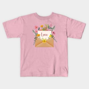 Floral Love Letter Kids T-Shirt